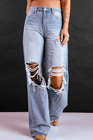Chic High-Waisted Straight Cut Trousers