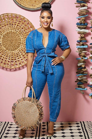 Chic V-neck Lace-up Fashion Romper