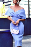 Chic Solid Color V-Neck Dress with Cinched Waist