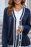 Chic V-Neck Button-Up Cardigan Sweater in Classic Colors