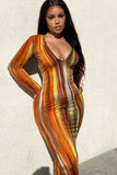 Vibrant Tie-Dye Long Sleeve Dress for Bold Fashionistas