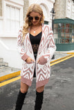 Chic V-Neck Long Sleeve Sweaters with Pockets and Unique Prints