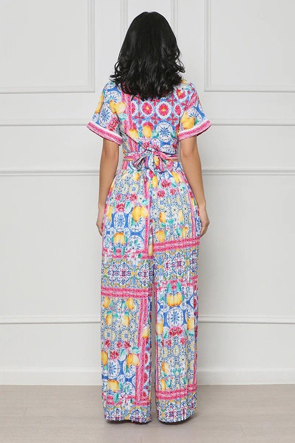 Floral Elegance Commuter Trouser Ensemble