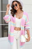 Vibrant Patchwork Cardigan Sweater for Trendy Style