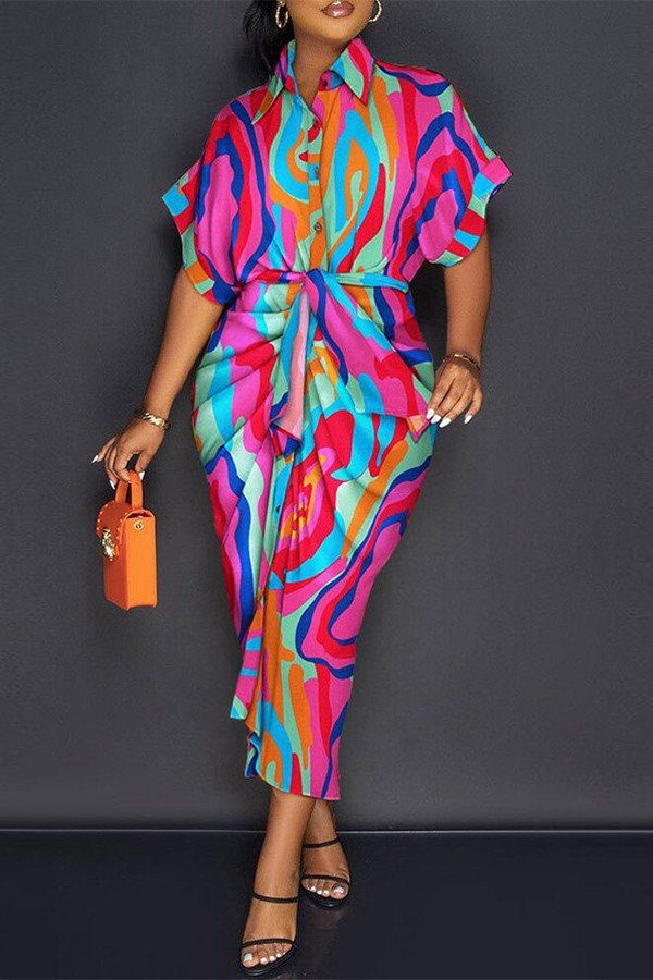 Chic Figure-Hugging Color Dress