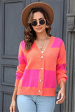 Chic Plaid Patchwork Sweater Coat