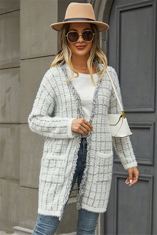 Chic Fringe Sweater Cardigan Coat for Stylish Comfort