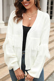 Fringed Short Knit Cardigan Sweater