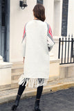 Fringe Knit Elegance Cardigan Coat for Women