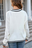 Chic V-Neck Button-Up Cardigan Sweater in Classic Colors