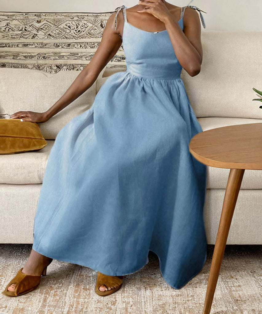 Chic Sexy V-neck High-Waisted Fashion Halter Dress Collection