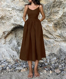 Chic Sexy V-neck High-Waisted Fashion Halter Dress Collection