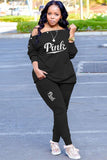 Chic Sexy Print Long Sleeve Two-Piece Set for Stylish Comfort