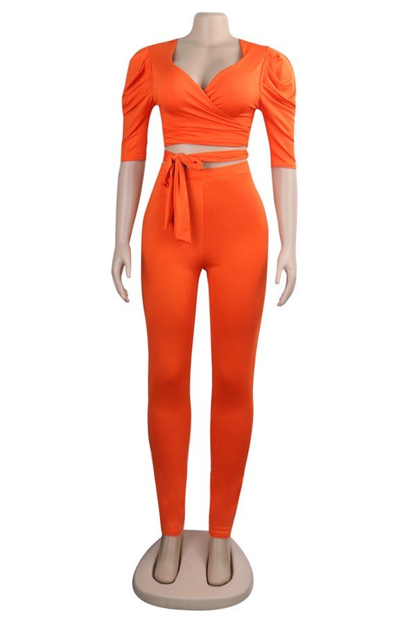 Elegant Sexy Fashion Deep V Lace-Up Slim Club Suit Outfit