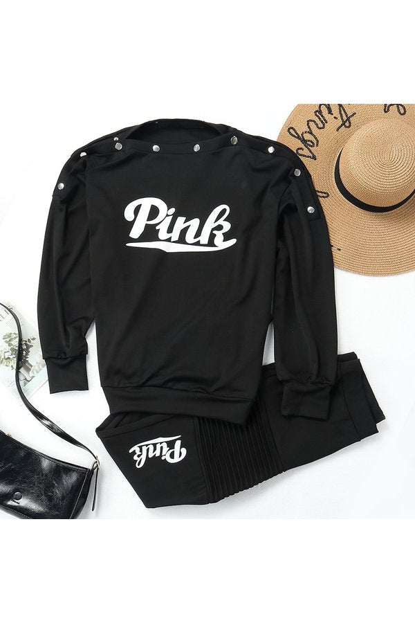 Chic Sexy Print Long Sleeve Two-Piece Set for Stylish Comfort