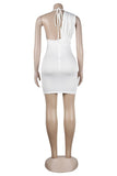 Seductive Sexy Slim Bag Hip Strap Hanging Neck Dress for Nights