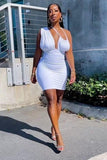 Seductive Sexy Slim Bag Hip Strap Hanging Neck Dress for Nights