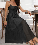 Chic Solid Color High-Waisted Halter Dress for Effortless Style
