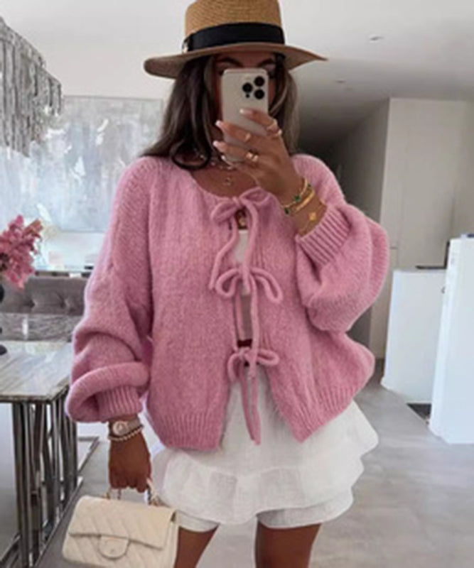 Versatile Solid Color Long Sleeve Cardigan