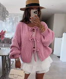 Versatile Solid Color Long Sleeve Cardigan