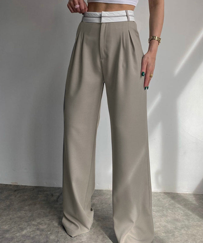 Solid Color Fashionable Casual Pants for Men and Women in Grey Black and Khaki