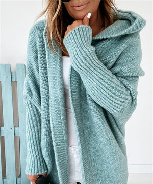 Cozy Bat-Inspired Loose Fit Patchwork Sweater