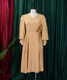 Plus Size Solid Color A-Line Dress for Effortless Style