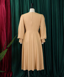 Plus Size Solid Color A-Line Dress for Effortless Style