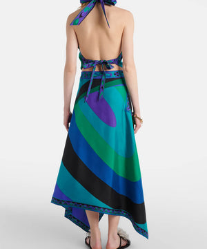 Classic Relaxed Two Piece Skirt Set With Exposed Back