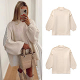 Slim Fit Round Neck Sweater In Khaki Beige Black Colors