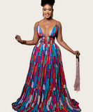 Halter Backless Dress Printed For Night Out Events