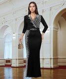 Classic Heated Sleeveless V Neck Dress Slim Fit For Winter