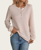 Casual Button-Down Long-Sleeve T-Shirt Soft Everyday Comfort