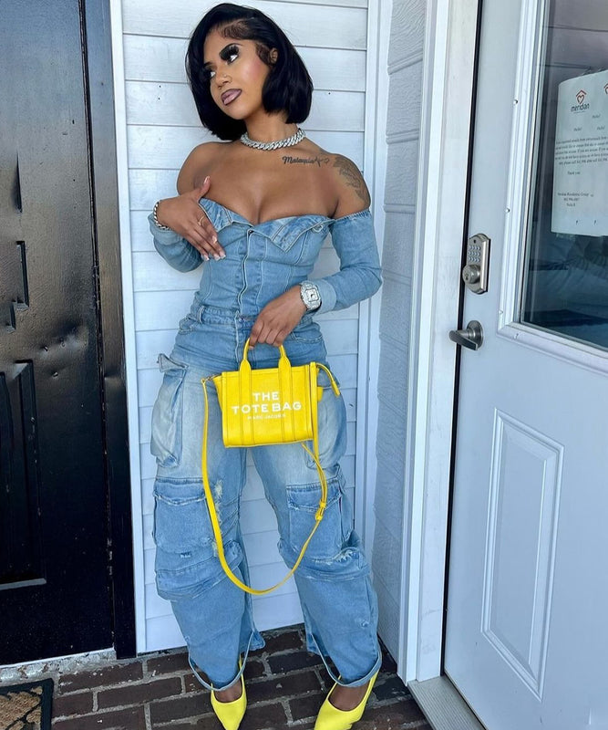 Classic Relaxed One-Piece Jumpsuit With Pockets For Everyday