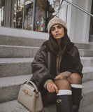 Classic Relaxed Lapel Double Sided Jacket Coat Style