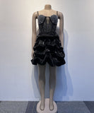 Chic Hot Drill Stretch Cake Dress With Suspenders Style