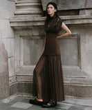 Sexy Mesh See-Through High-Waist Dress Flattering Silhouette With Stretch Comfort For Nightlife