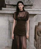 Sexy Mesh See-Through High-Waist Dress Flattering Silhouette With Stretch Comfort For Nightlife