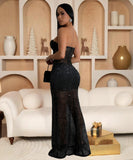 Dazzling Boob Sequin See-Through Dress for Stunning Nights