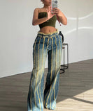 Spliced Multi-Layer Stretch Jeans for Effortless Style