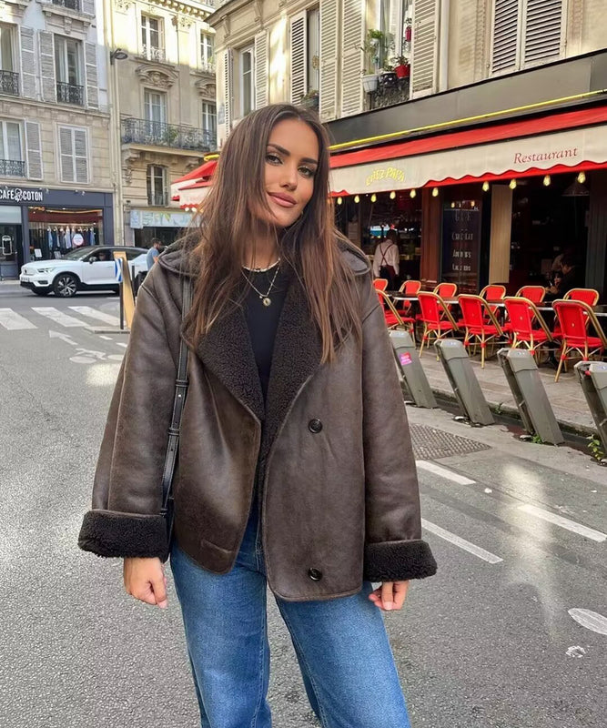 Classic Relaxed Lapel Double Sided Jacket Coat Style