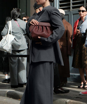 Chic V-Neck Loose Suit Jacket with High-Waisted Fanny Pack Skirt Set