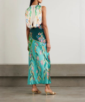 Relaxed Twist Knot Satin Sleeveless Dress