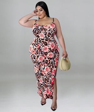 Stylish Print Halter Sexy Hip Wrap Dress for Effortless Elegance