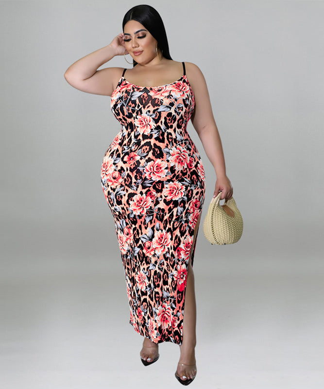Stylish Print Halter Sexy Hip Wrap Dress for Effortless Elegance