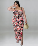 Stylish Print Halter Sexy Hip Wrap Dress for Effortless Elegance