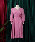 Plus Size Solid Color A-Line Dress for Effortless Style