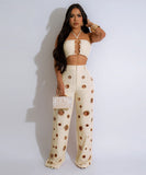 Sexy Slits Fitted Two-Piece Set in Black Yellow Apricot White