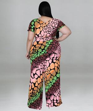 Chic Printed Knit Fashion Casual Strap Two-Piece Set Delight