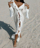 Lace Open Cardigan Cover-Up for Beach Bikini Sun Protection
